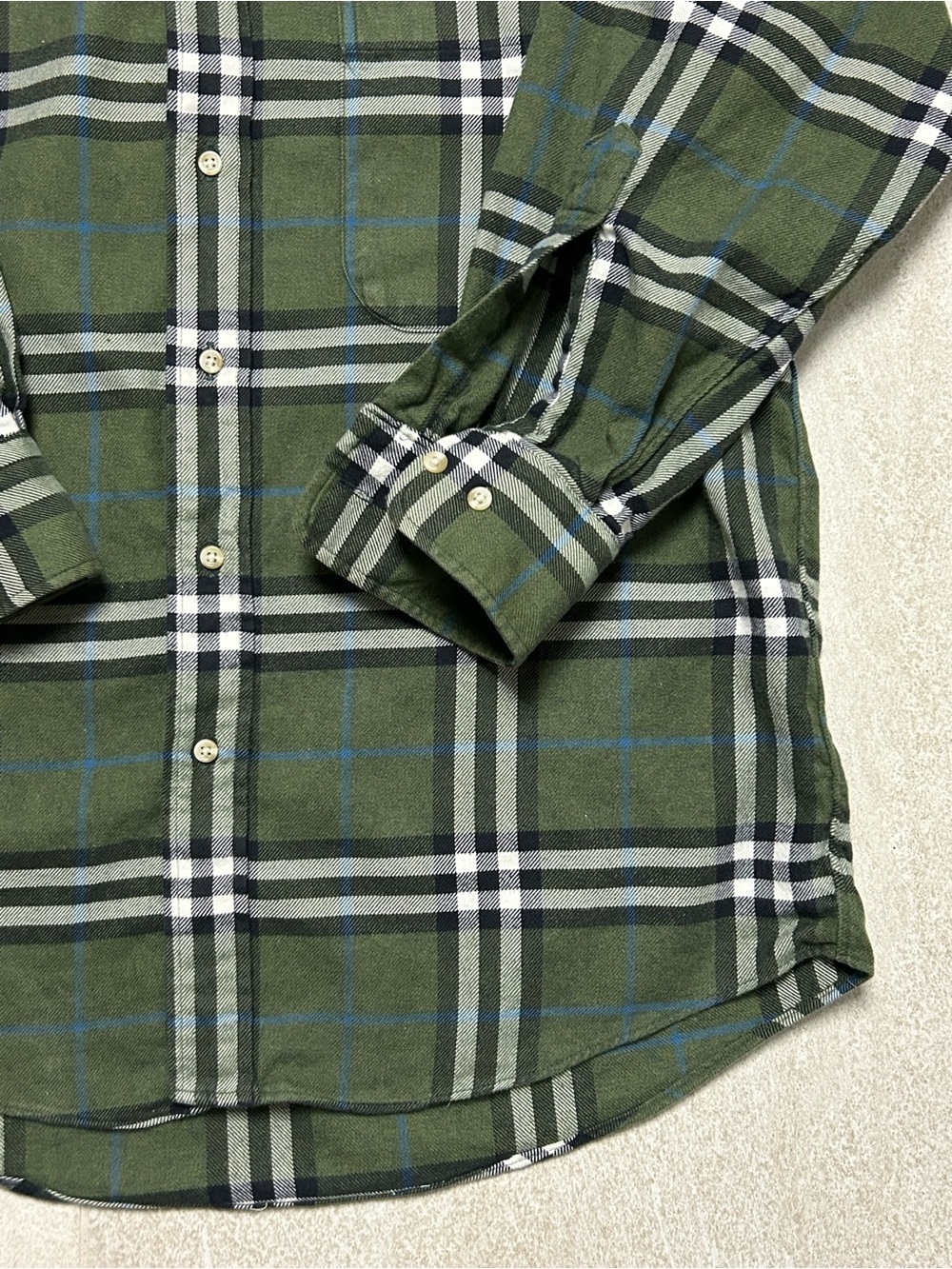 BURBERRY NOVA CHECK FLANNEL PLAID BUTTON DOWN SIZE MEDIUM - Picture 8 of 14